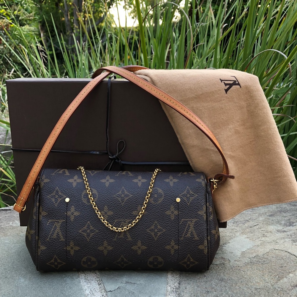 🚫SOLD🚫LV Mono Favorite PM WDUST BAG, STRAP & BOX - Picture 2 of 8